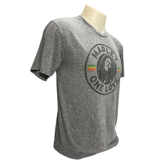Bob Marley One Love Zion Rootswear Gray T-shirt - Picture 2 of 6